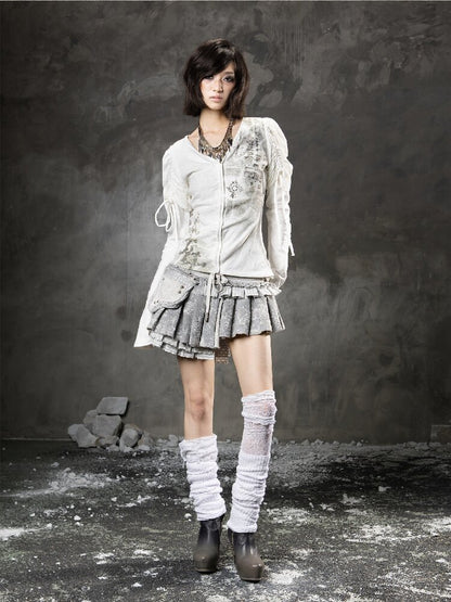 Printed Puff Sleeve Knit【s0000015954】