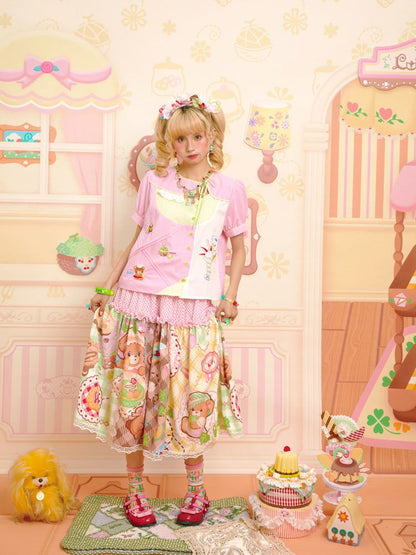 Patchwork Half Skirt【s0000013351】