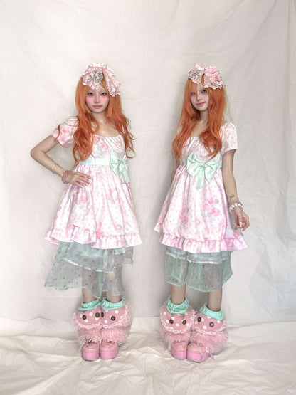 Spliced Half Length Gauze Skirt【s0000015205】