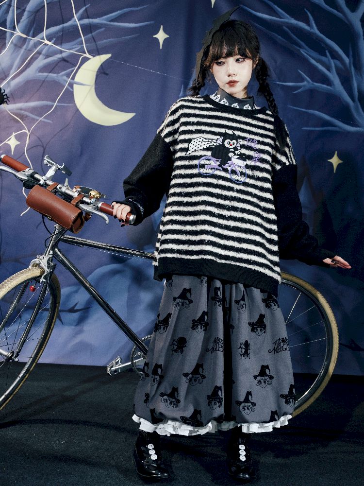 Striped Plush Colorblock Sweatshirt【s0000011560】