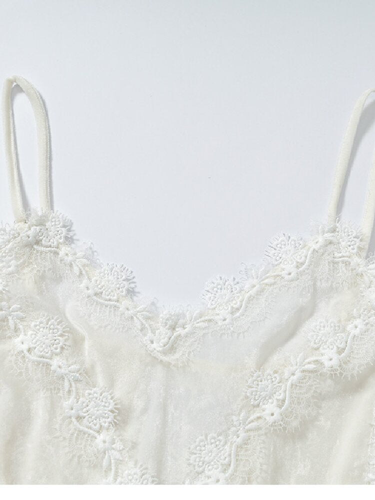 Romantic Velvet Drawstring Slip Dress【s0000016982】