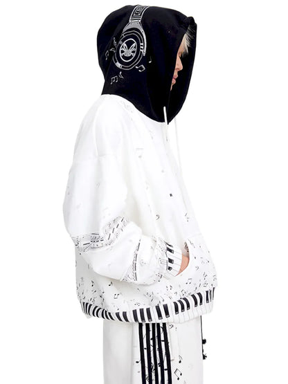 Headphones Embroidered Hoodie Jacket【s0000014098】