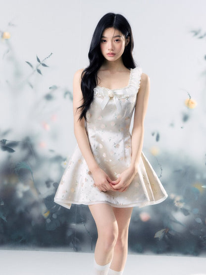 Oil Painting Jacquard Rose Dress【s0000015915】