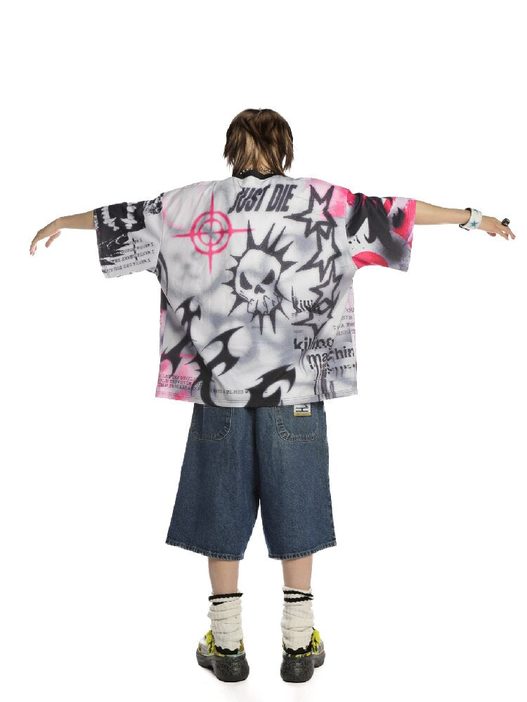 American Graffiti Print T-shirt【s0000015888】