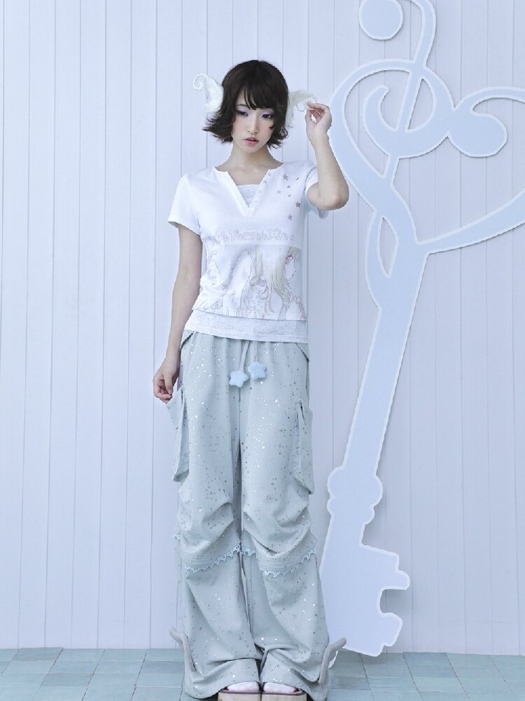 Dreamcore Angel Silver Fake T-Shirt【s0000016544】