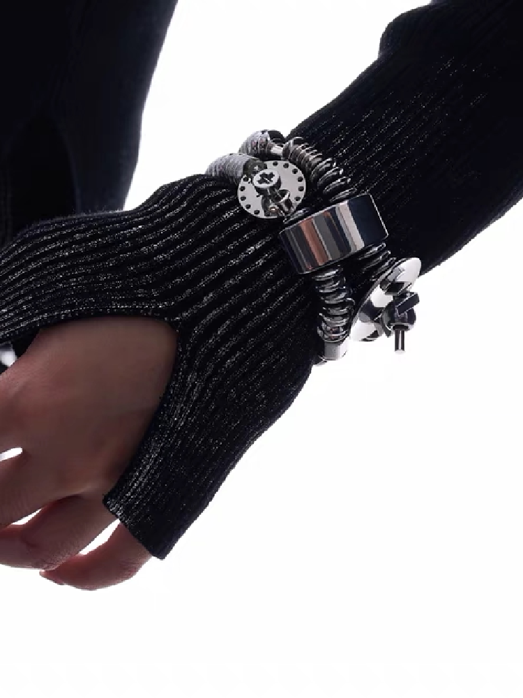 Leather Heavy-Duty Beaded Bracelet【s0000018842】