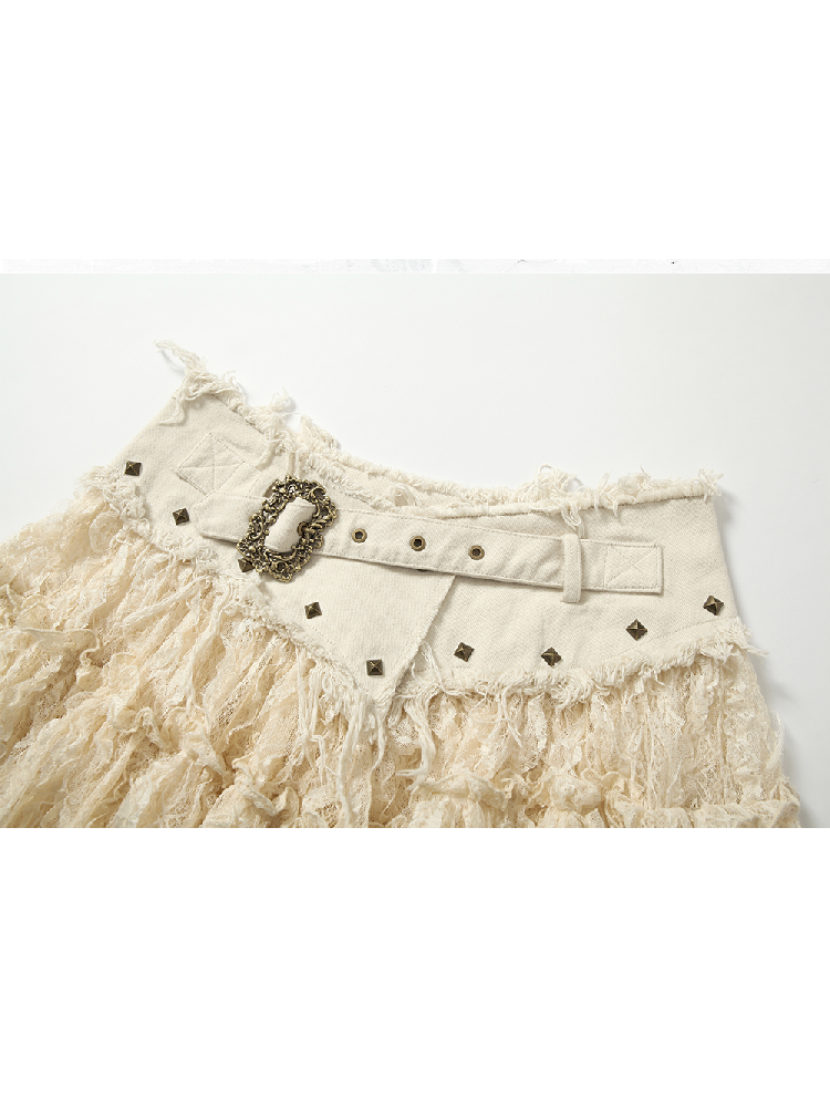 Lace Mesh Half Skirt【s0000011431】