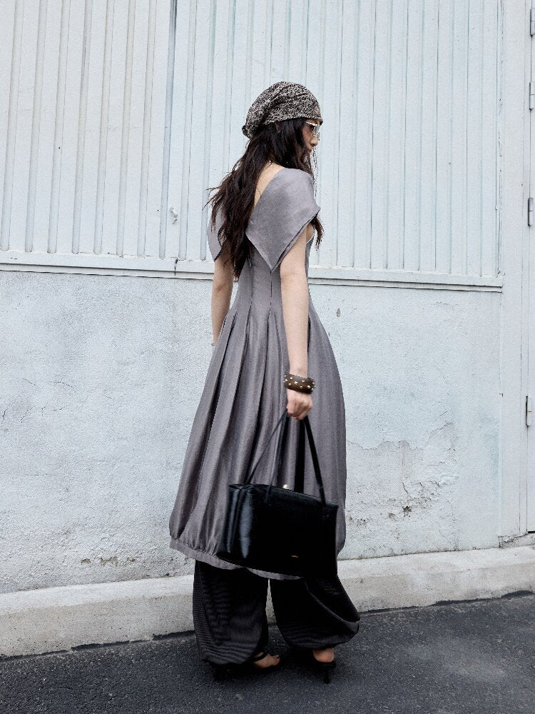 Modern Retro Glossy Balloon Dress【s0000016869】