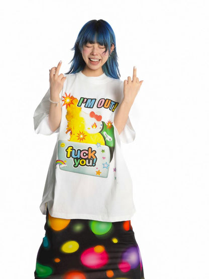 Streetwear loose cotton T-shirt【s0000013171】