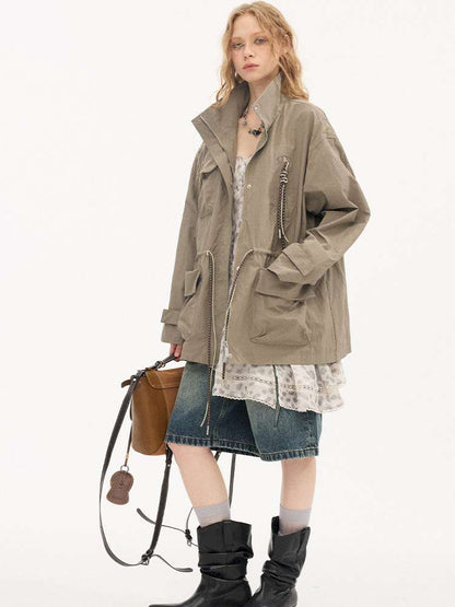 Twist Pocket Drawstring Jacket【s0000015416】