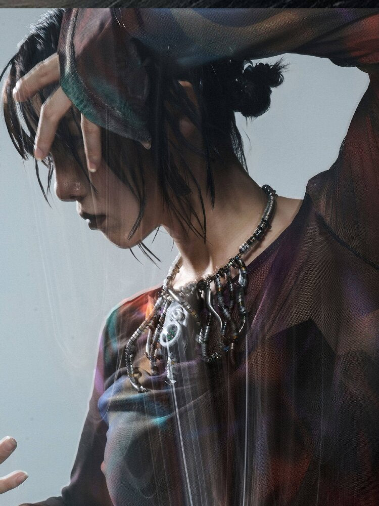 Wasteland Tech Beaded Choker【s0000018896】