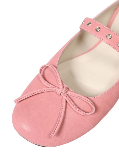 Carved Single Buckle Ballet Shoes【s0000013439】