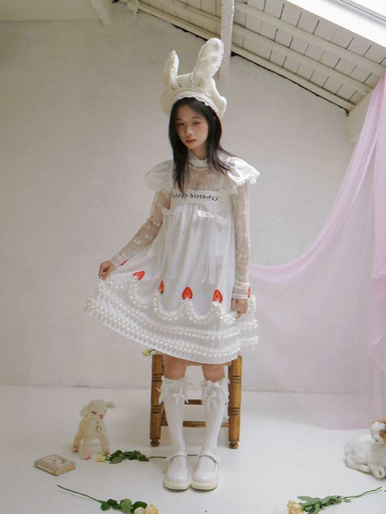 Strawberry Print Two-piece Skirt Dress【s0000014936】