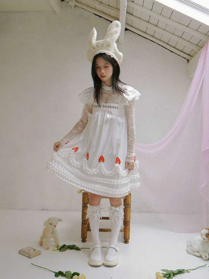 Strawberry Print Two-piece Skirt Dress【s0000014936】