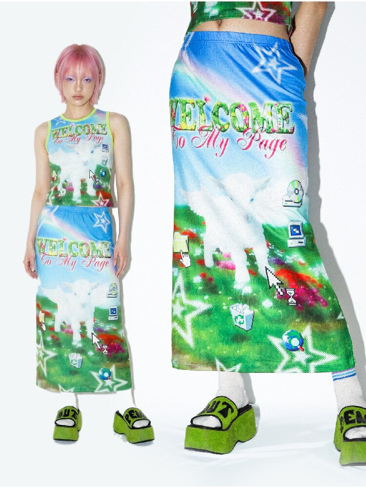 Reversible American Print Skirt【s0000016699】