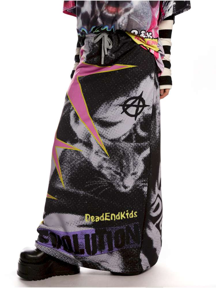 Vintage Printed Skirt Casual Loose Sweatshirt【s0000014905】