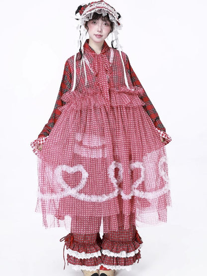 Retro Mesh Hooded Dress【s0000012194】