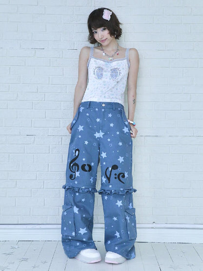 Playful Cartoon Eye Lace Camisole【s0000017475】