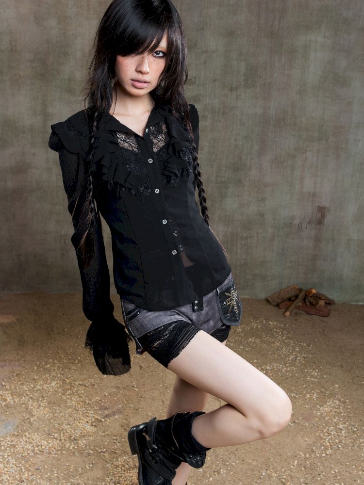 Chiffon Thin Sheer Top【s0000012653】