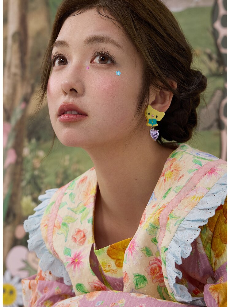Cartoon Rhinestone Necklace Earrings【s0000017122】