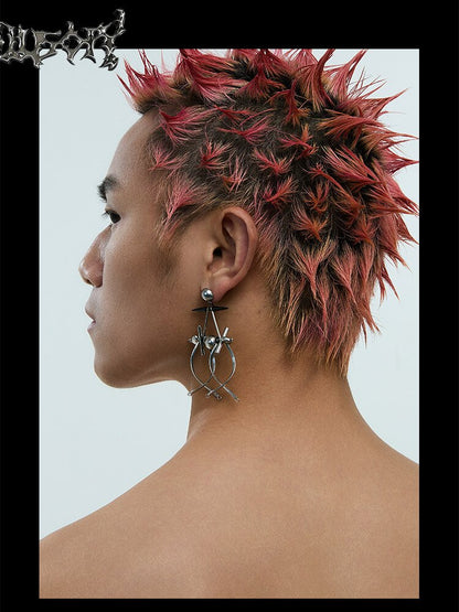 Punk Futuristic Hazard Earrings【s0000018884】