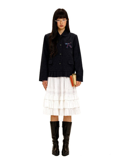 Vintage Doll Collar Pleated Blazer【s0000016113】