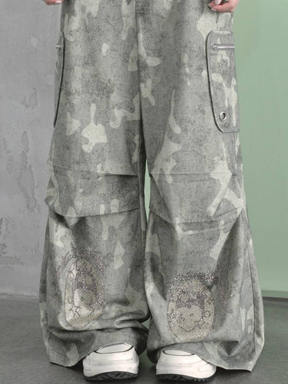 Rhinestone Paratrooper Camo Pants【s0000014449】