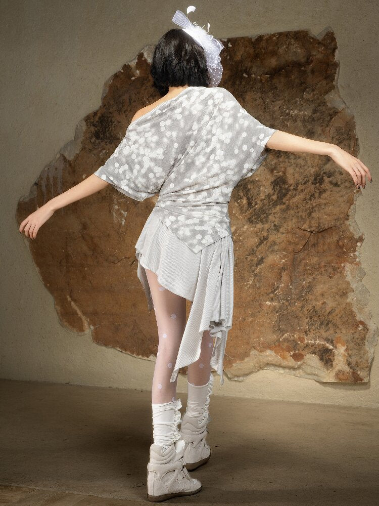 Slanted Irregular Shoulder Top【s0000016881】