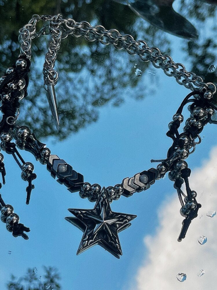 Handmade Beaded Punk Style Necklace【s0000018811】