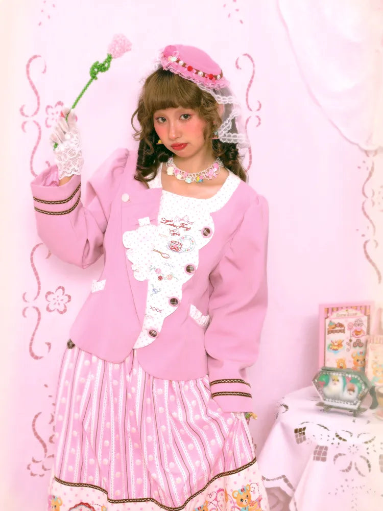 Patchwork Embroidered Tea Break Blazer【s0000014160】