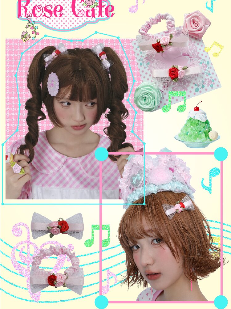 Traditional Rose Bow Hair Clip Tie【s0000017465】