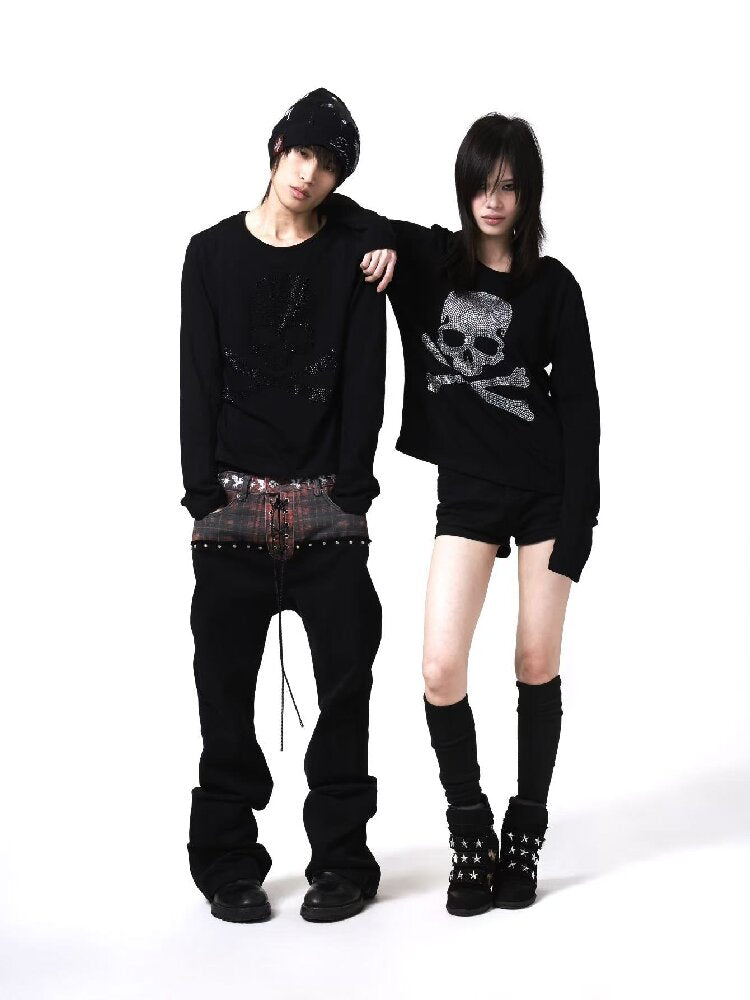 Skull Diamond Long Sleeve Shirt【s0000018200】