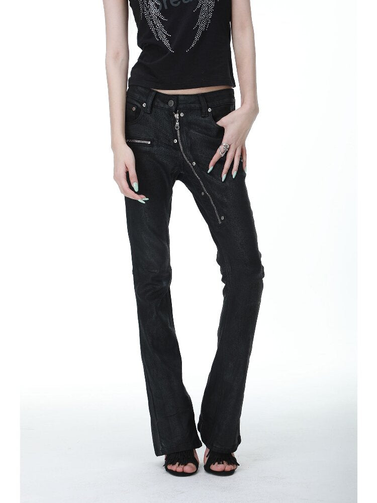 Multi-Zip Wax Deconstructed Denim【s0000017145】