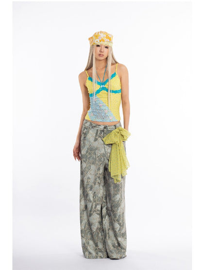 Vintage Graffiti Stars Print Pants【s0000018058】