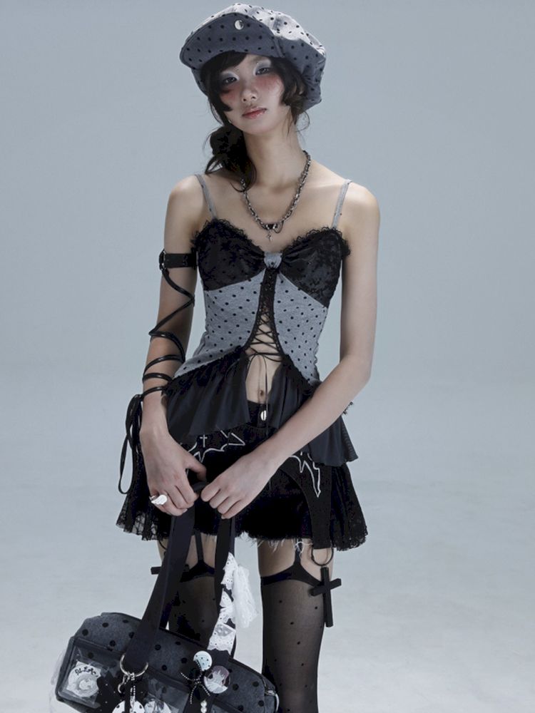 Hollow Out Splicing Ayahuasca Camisole Top【s0000013480】