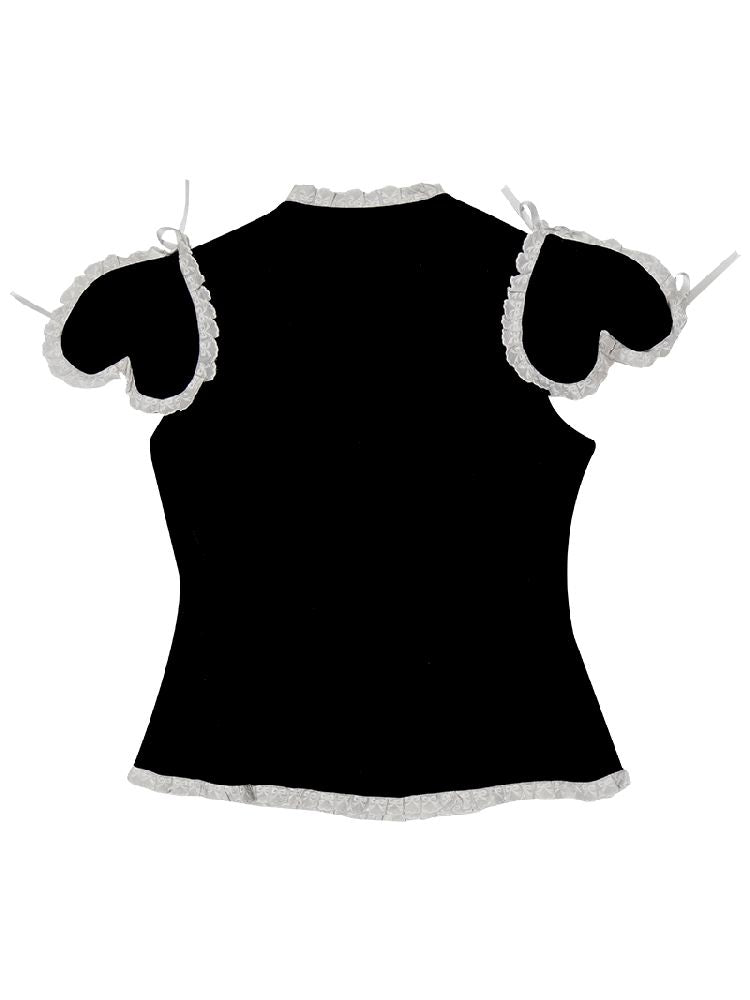 Removable Sleeve Love Velvet Top Jacket【s0000011338】