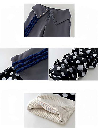 Polka Dot Fake Two Piece Trousers【s0000015151】