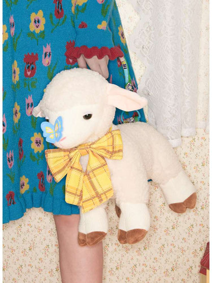 White Lamb Shape Handheld Crossbody Bag【s0000014507】