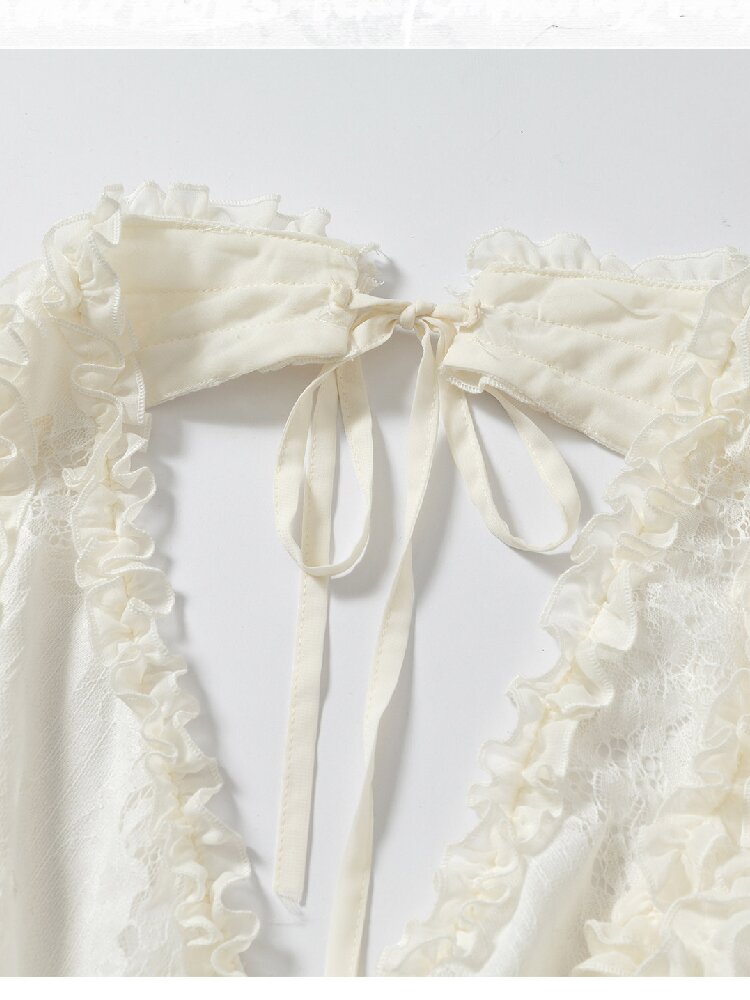 Lace Irregular Hem Halter Dress【s0000016206】