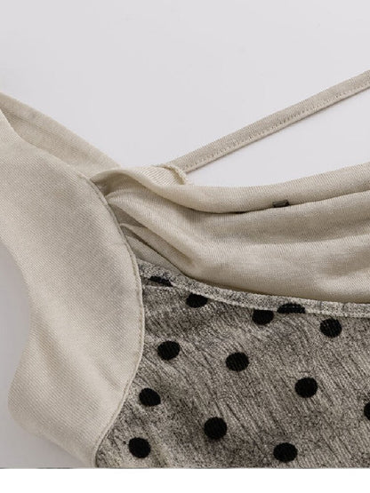 Vintage Flocked Mesh Tank Top【s0000017493】