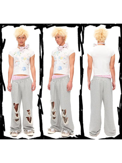 Printed Dream Lace Short T-shirt【s0000016486】