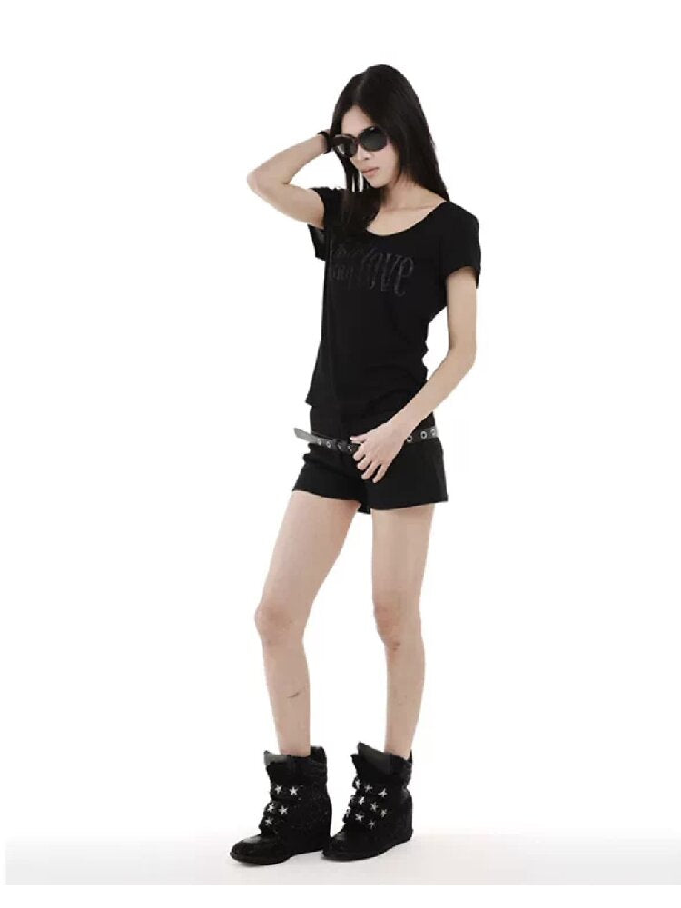 Digital Print Faux Cashmere T-Shirt【s0000018228】