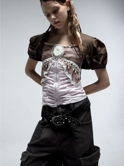 Elastic Slim Halter Blouse【s0000012210】