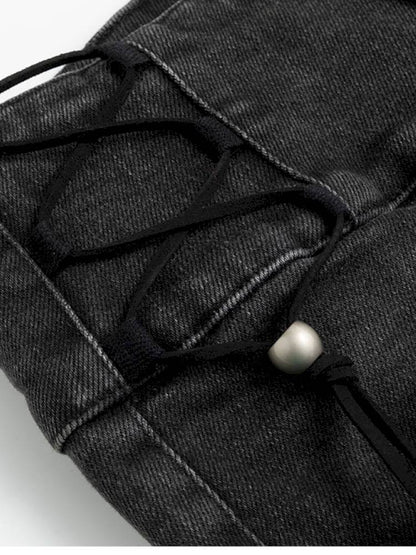 Vintage-Washed Slightly Stretch Denim Shorts【s0000014427】