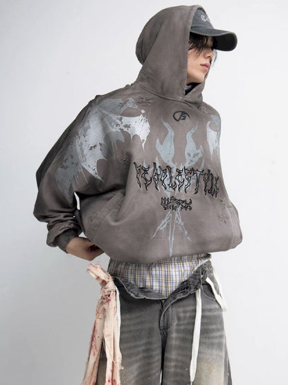 Embroidered Hooded Sweatshirt【s0000011349】