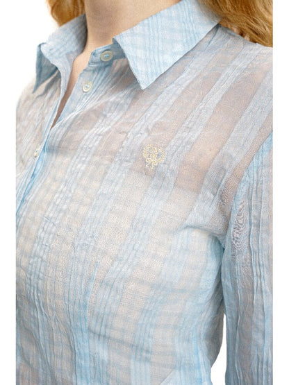 Light Sheer Slim Plaid Shirt【s0000016107】