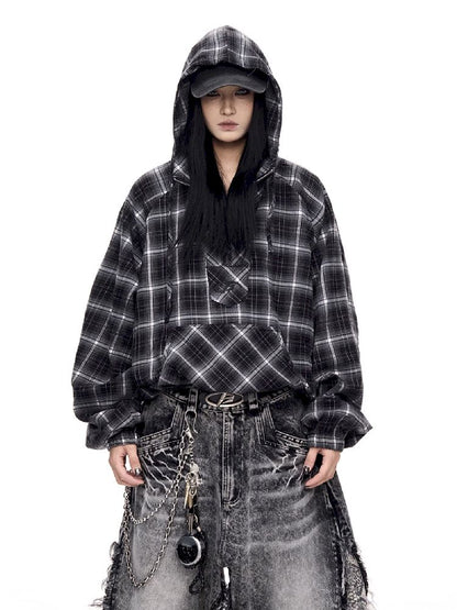 Drawstring Half Zip Hooded Sweatshirt【s0000011358】