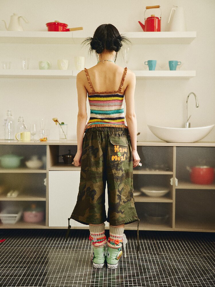 Bread Cat Camouflage Cargo Shorts【s0000018693】