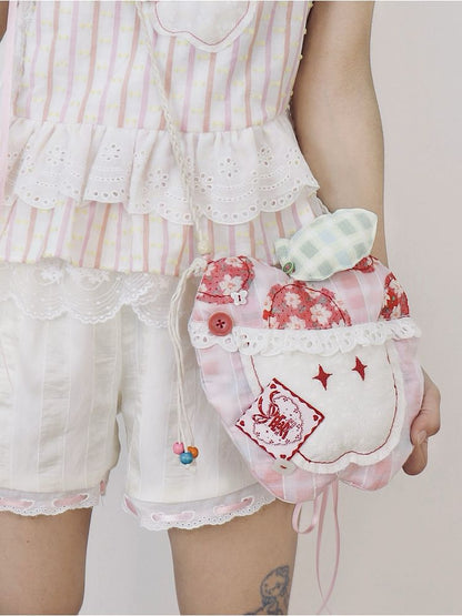 Splicing Shoulder Crossbody Apple Bag【s0000012371】