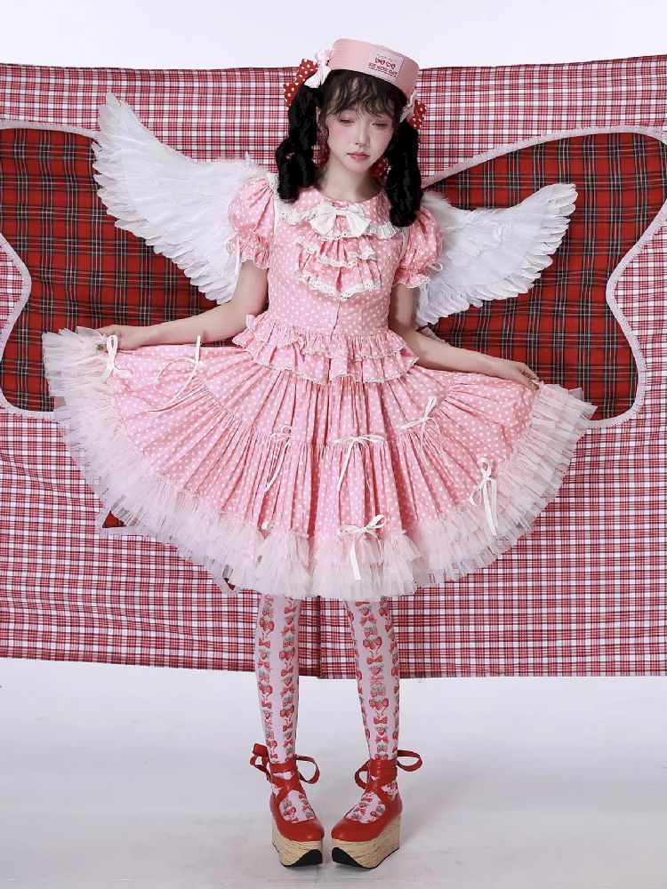 Polka Dot Halter Dress【s0000012185】